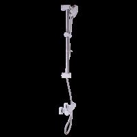 Three function handset, 1500mm stainless steel hose with 9mm bore, 655mm Flexi-Fit riser rail. Universal 1/2″ B.S.P. connection. Chrome finish.