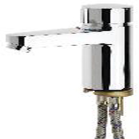 Washbasin Mixer tap self closing manual operation with connection pipes