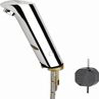 Washbasin Self closing electronic mixer tap for mains electrical operation