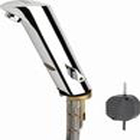 Washbasin Self closing electronic mixer tap for mains electrical operation