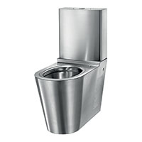 Close coupled WC pan with dual flush cistern, 304 stainless steel, satin finish, quick and easy to install, lightweight: 21kg