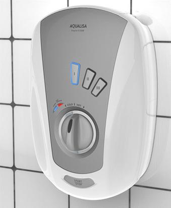 Instantaneous Electric Shower with 3 Electronic temperature selection buttons and one rotary control for flow control plus an ON/OFF button
Product is 9.5 kW