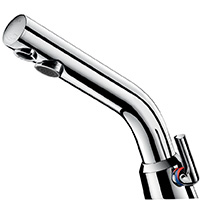 Deck-mounted electronic basin mixer