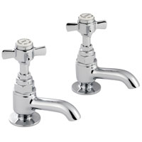 Washbasin tap self closing manual operation for warm water and low pressure over 0.5 bar