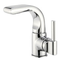 Washbasin electronic mixer tap with concealed lever, battery operation