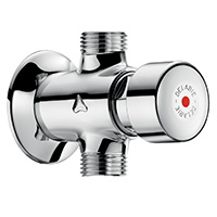 Exposed time flow shower valve