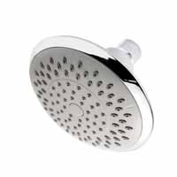 Small round chromed shower head with ECO function to reduce the water usage up to 50%. Rub clean nozzles for easy maintenance and compatible with most showers.