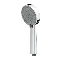 Chrome Midi 3 function shower head with ECO function to reduce water usage up to 50%. Rub clean nozzles for easy maintenance and compatible with most showers.