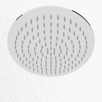 Ultra Flat Round Showerhead 300mm,  Soft Edge. Rub clean nozzles for easy maintenance. A 1/2 inch BSP connection that is compatible with most shower arms.
