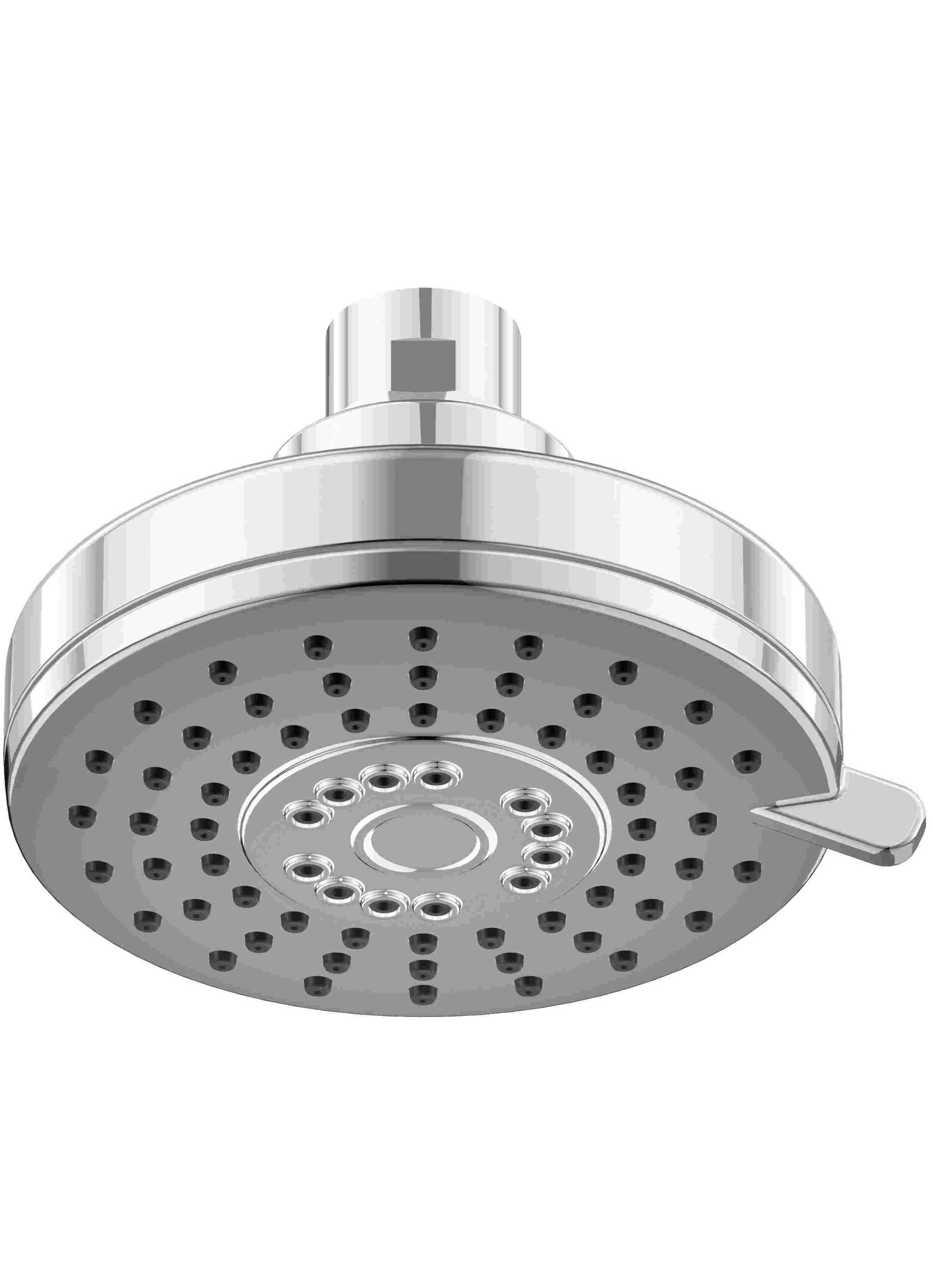 100mm 3 Function Air Overhead-Full Chrome. Rub clean nozzles for easy maintenance. A 1/2 inch BSP connection that is compatible with most shower arms.