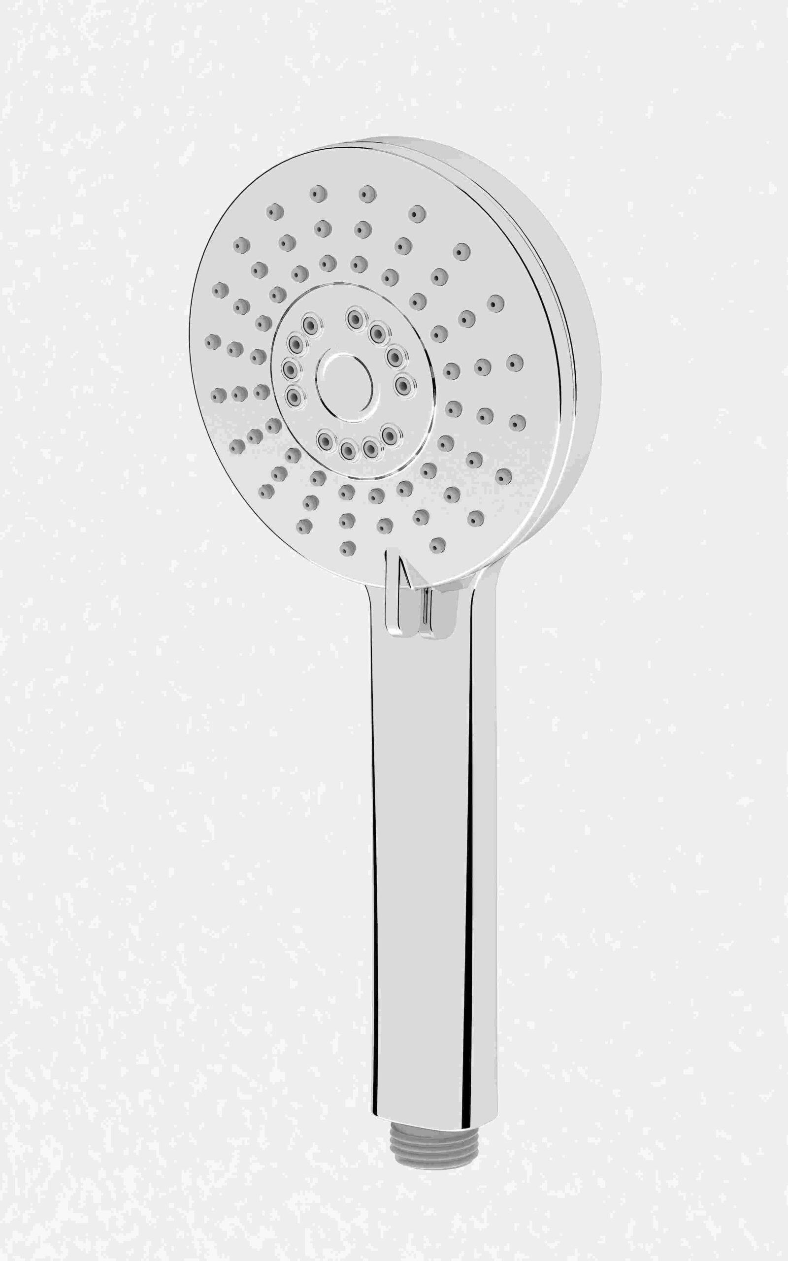 100mm Aqua Air Handshower 3 Functions Full Chrome or White. A 1/2 inch BSP connection that is compatible with most shower hoses.