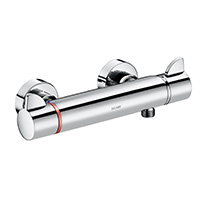 SECURITHERM dual control thermostatic shower mixer with standard connectors.