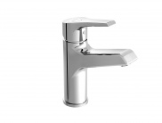 BASIN MIXER WITH COLD START AND FLOW RESTRICTOR