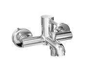 BATH-SHOWER MIXER WITH FLOW RESTRICTOR
