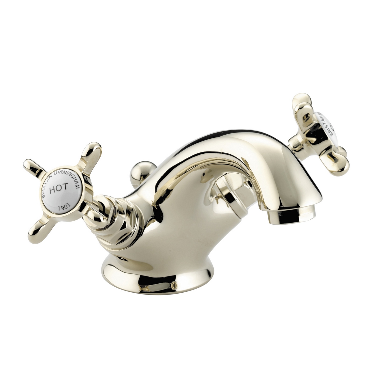 1901 Basin Mixer with Ceramic Disc Valves Gold