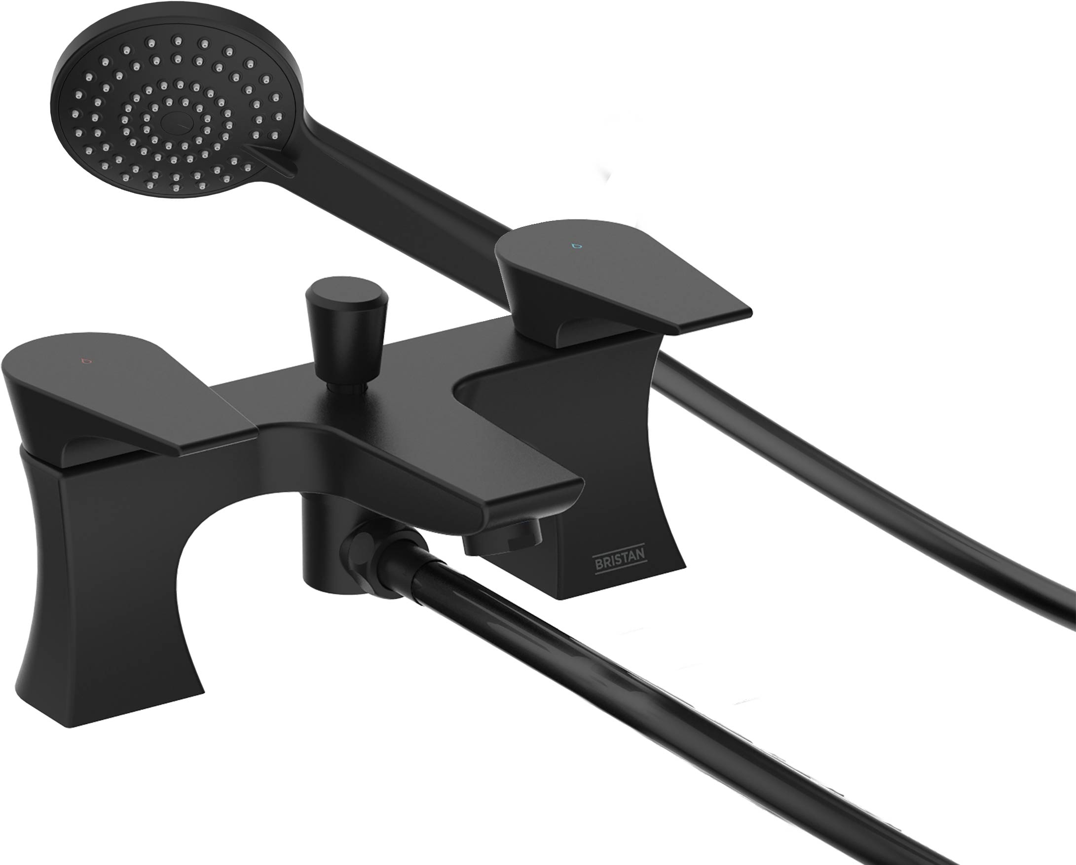 Hourglass Bath Shower Mixer Tap Black