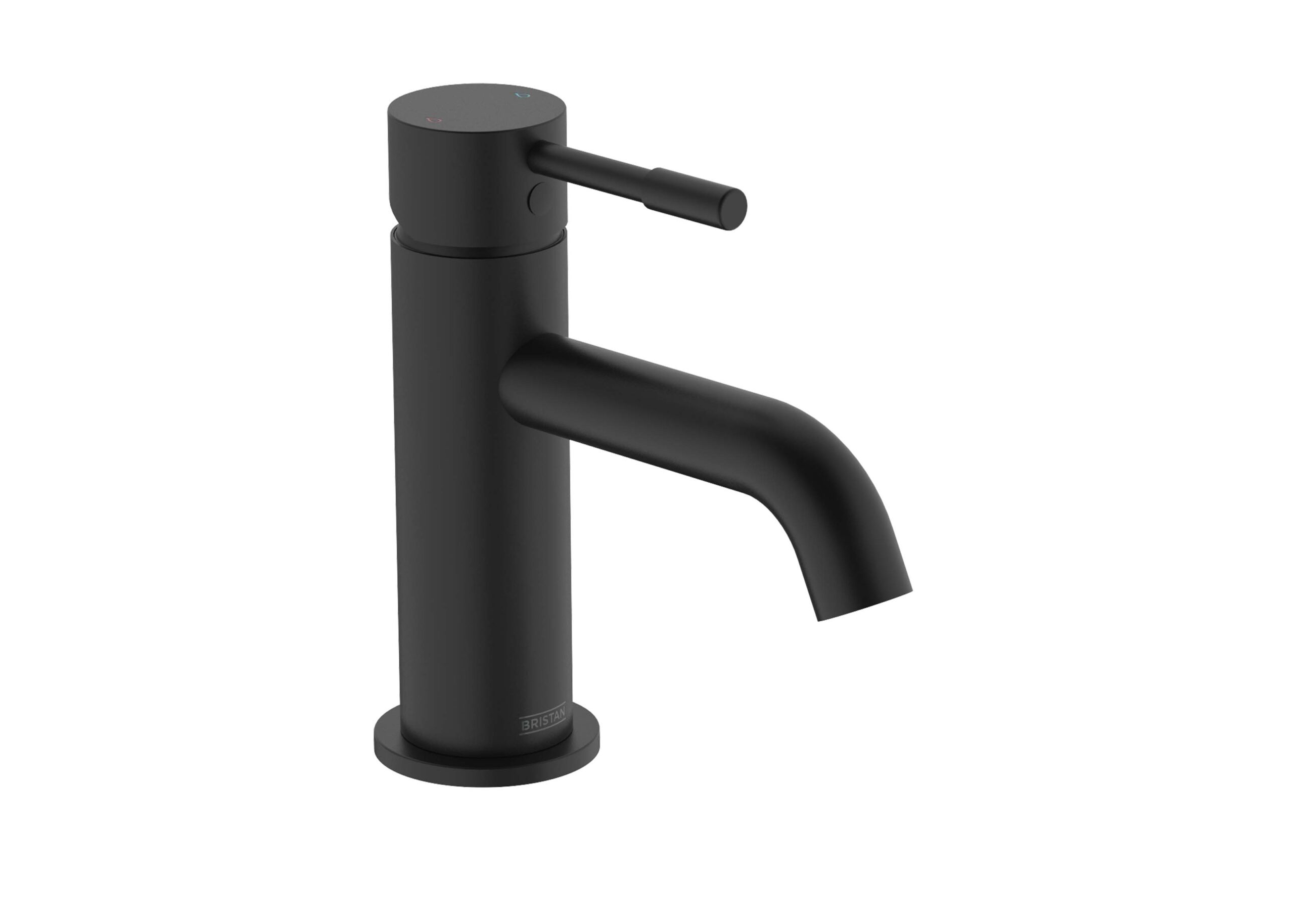 Mila Basin Mixer Tap with Clicker Waste Black