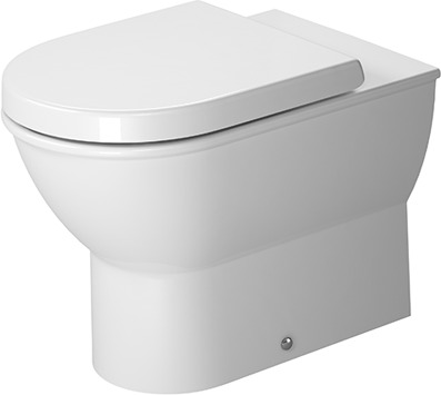 Toilet floor standing 570mm, Darling New, colour White, washdown model, horizontal outlet, back to wall