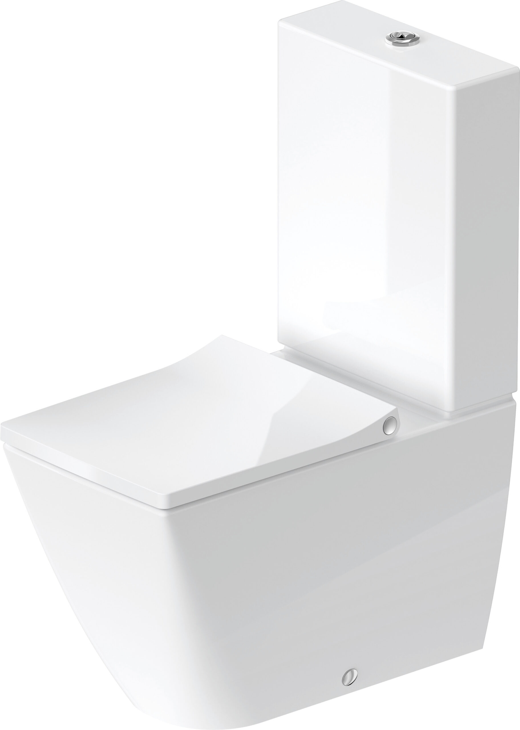 Duravit Viu Floorstanding toilet for combination, 650 mm White High Gloss, Washdown model, Rimless, For bowl mounted cistern, 0 l / 4,5 l, Outlet: horizontal, WonderGliss – 21910900001