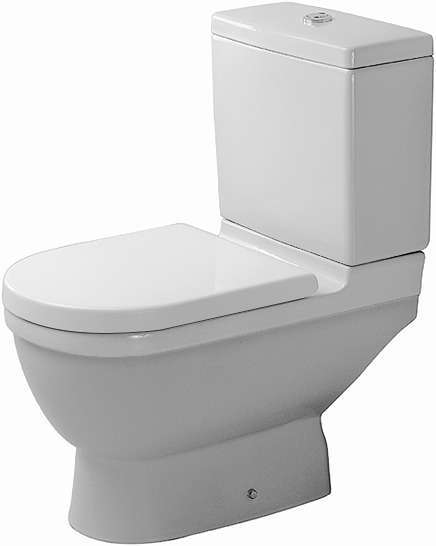 Duravit Starck 3 Floorstanding toilet for combination, 655 mm White High Gloss, Washdown model, Closed, HygieneGlaze, For bowl mounted cistern, 0 l / 6 l, Outlet: vertical – 0126012000