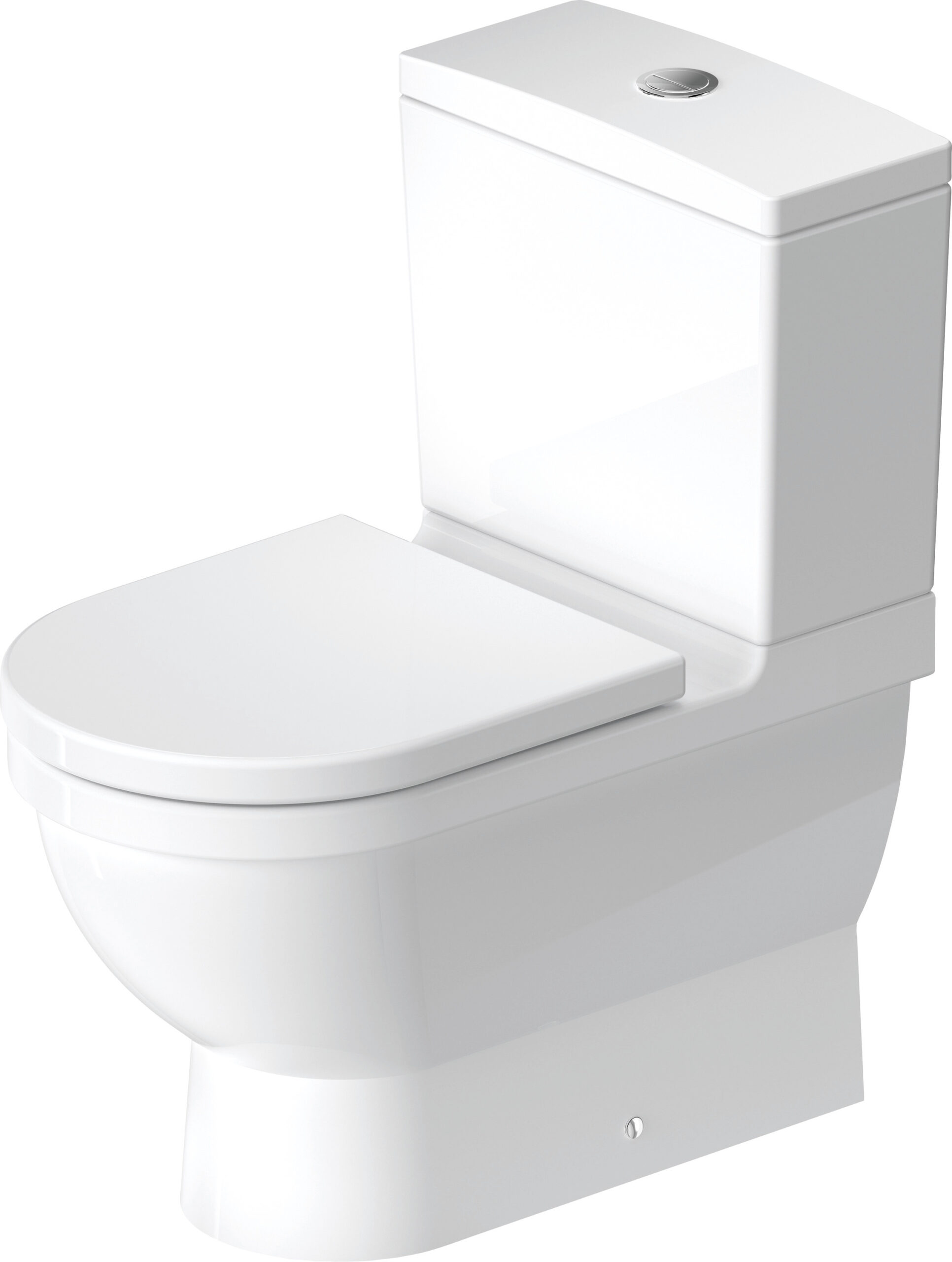 Duravit Starck 3 Floorstanding toilet for combination, 660 mm White High Gloss, Washdown model, Closed, HygieneGlaze, For bowl mounted cistern, 0 l / 6 l, Outlet: horizontal|vertical – 0128092000