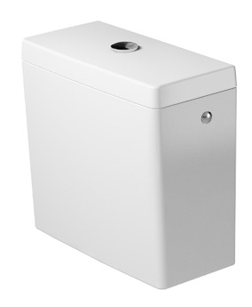 Cistern Starck 3, colour White, for side supply, for 214159 toilet floor standing close-coupled Starck 3