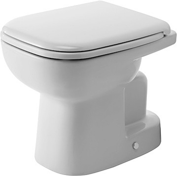 Toilet floor standing 540mm, D-Code, colour White, washdown model, vertical outlet