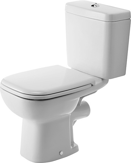 Duravit D-Code Floorstanding toilet for combination, 735 mm White High Gloss, Washdown model, Semi-open, HygieneGlaze, For bowl mounted cistern, 0 l / 6 l, Outlet: horizontal – 2111092000
