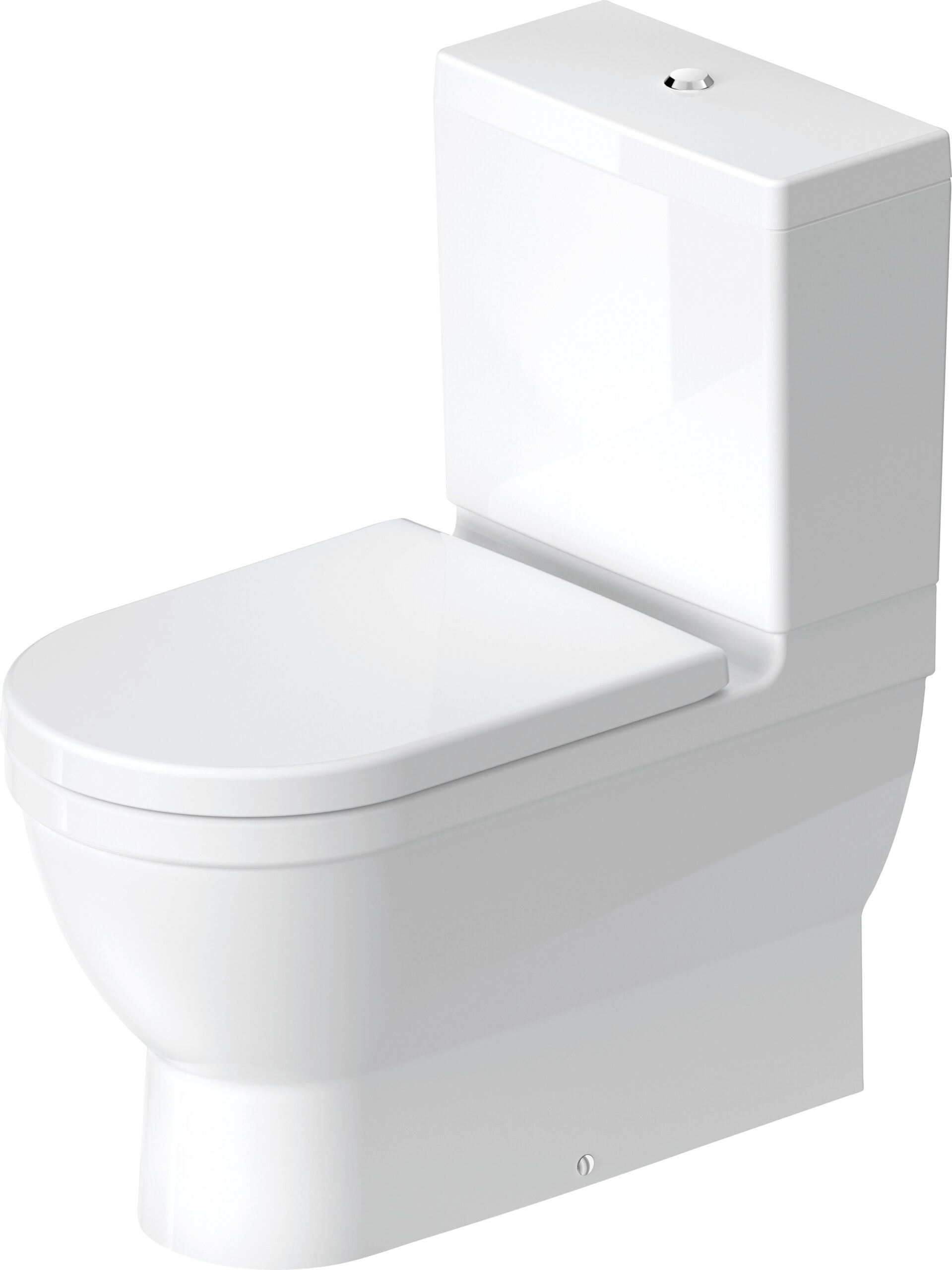 Duravit Starck 3 Floorstanding toilet for combination, 705 mm White High Gloss, Washdown model, Closed, HygieneGlaze, For bowl mounted cistern, 0 l / 4,5 l, Outlet: horizontal – 2141092000