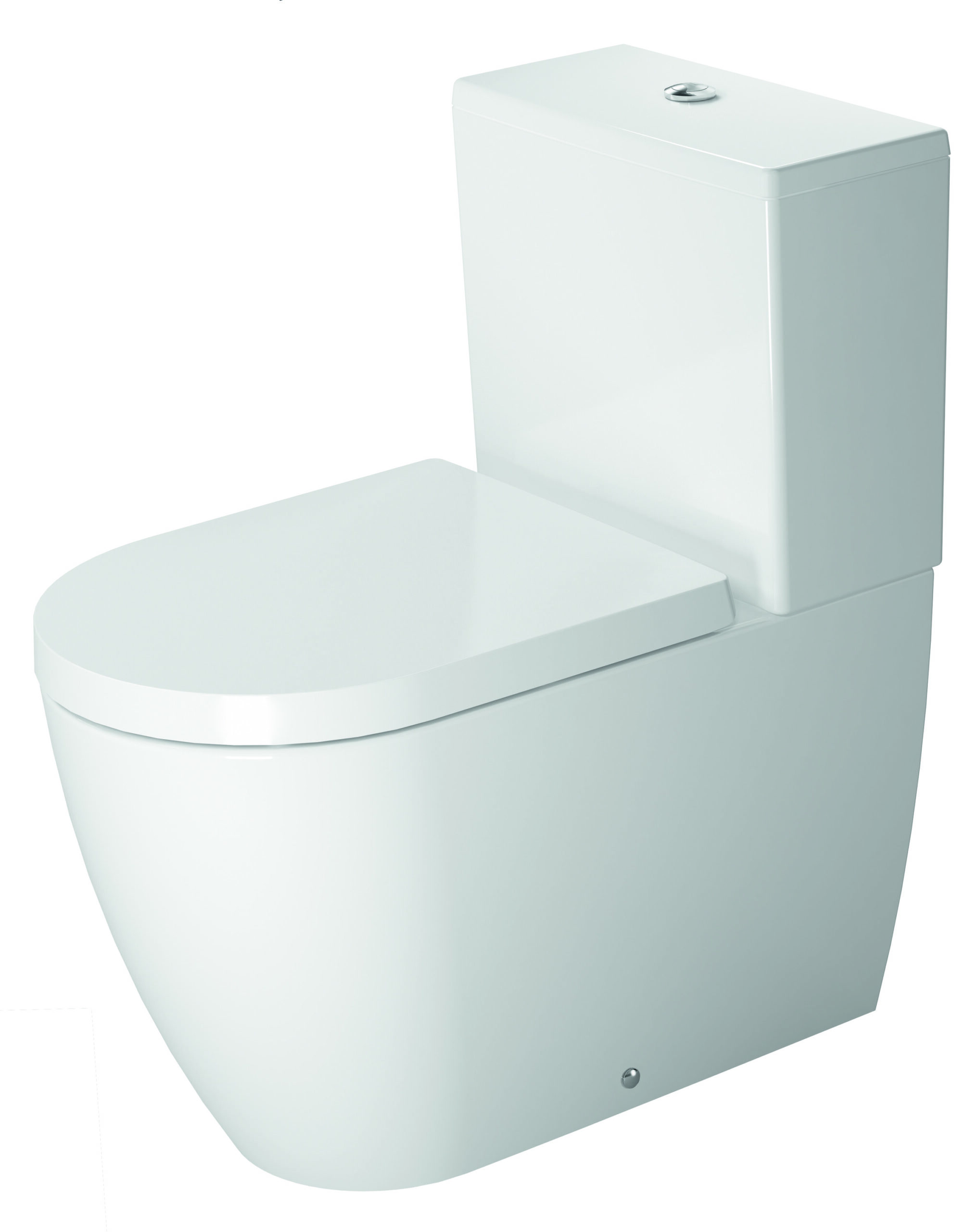 Duravit ME by Starck Floorstanding toilet for combination, Undershower toilet, Undershower system, 650 mm White High Gloss, Washdown model, Closed, For bowl mounted cistern, 0 l / 4,5 l, Outlet: horizontal, WonderGliss – 21703900751