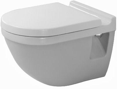 Toilet wall mounted 540 mm, Starck 3, colour White, washdown model