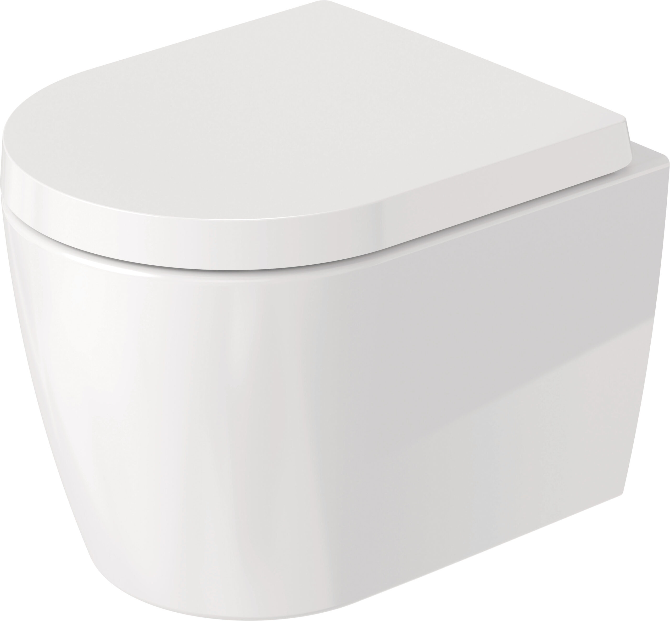 Toilet wall mounted rimless 480 mm, ME by Starck, colour White, washdown model, WonderGliss