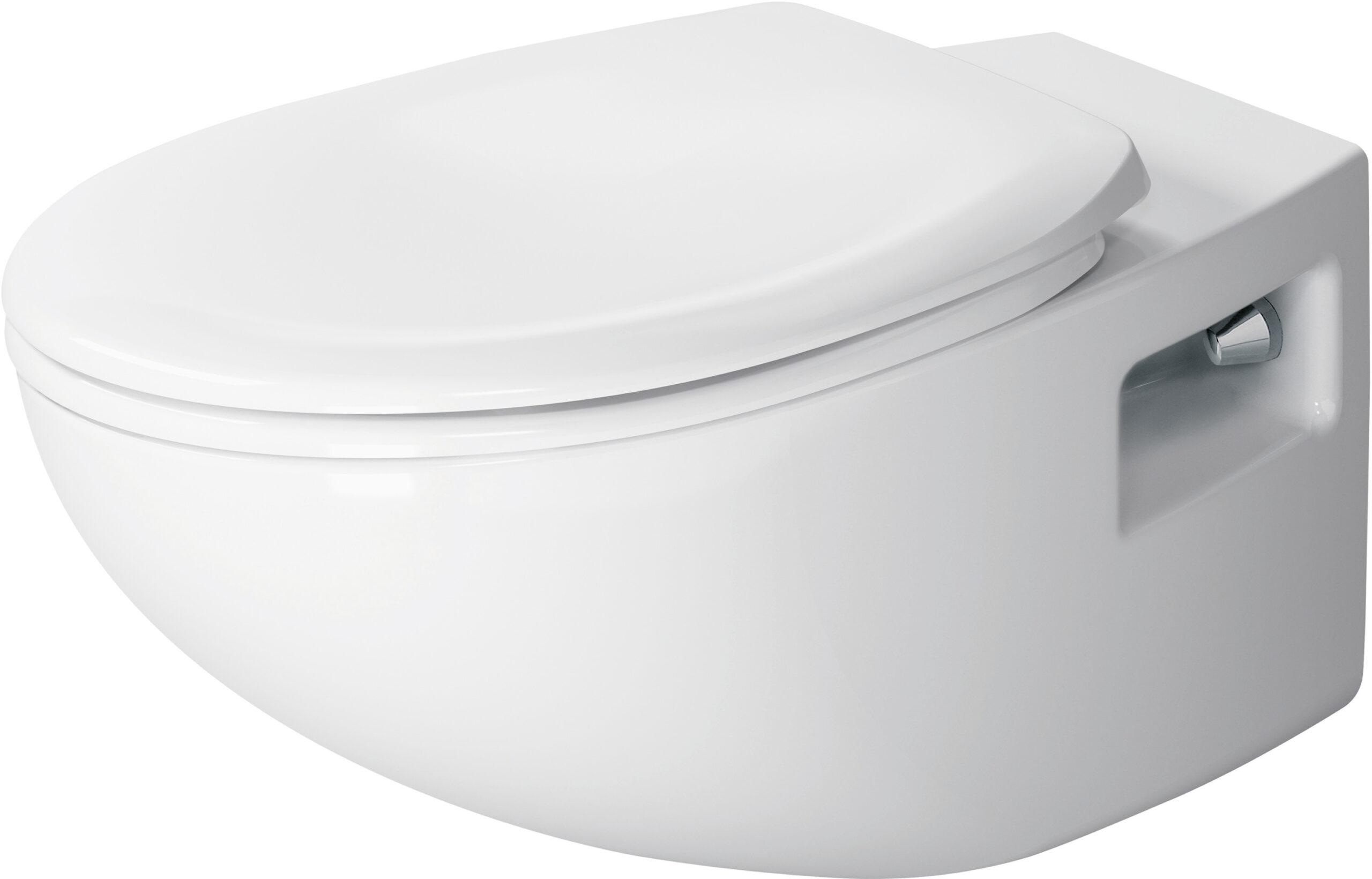 Toilet wall mounted 575 mm, Duraplus Colomba, colour White, washdown model