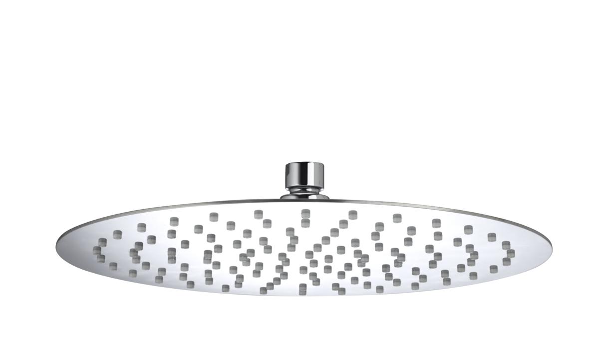 Stainless Steel Slimline 300mm Round Fixed Head