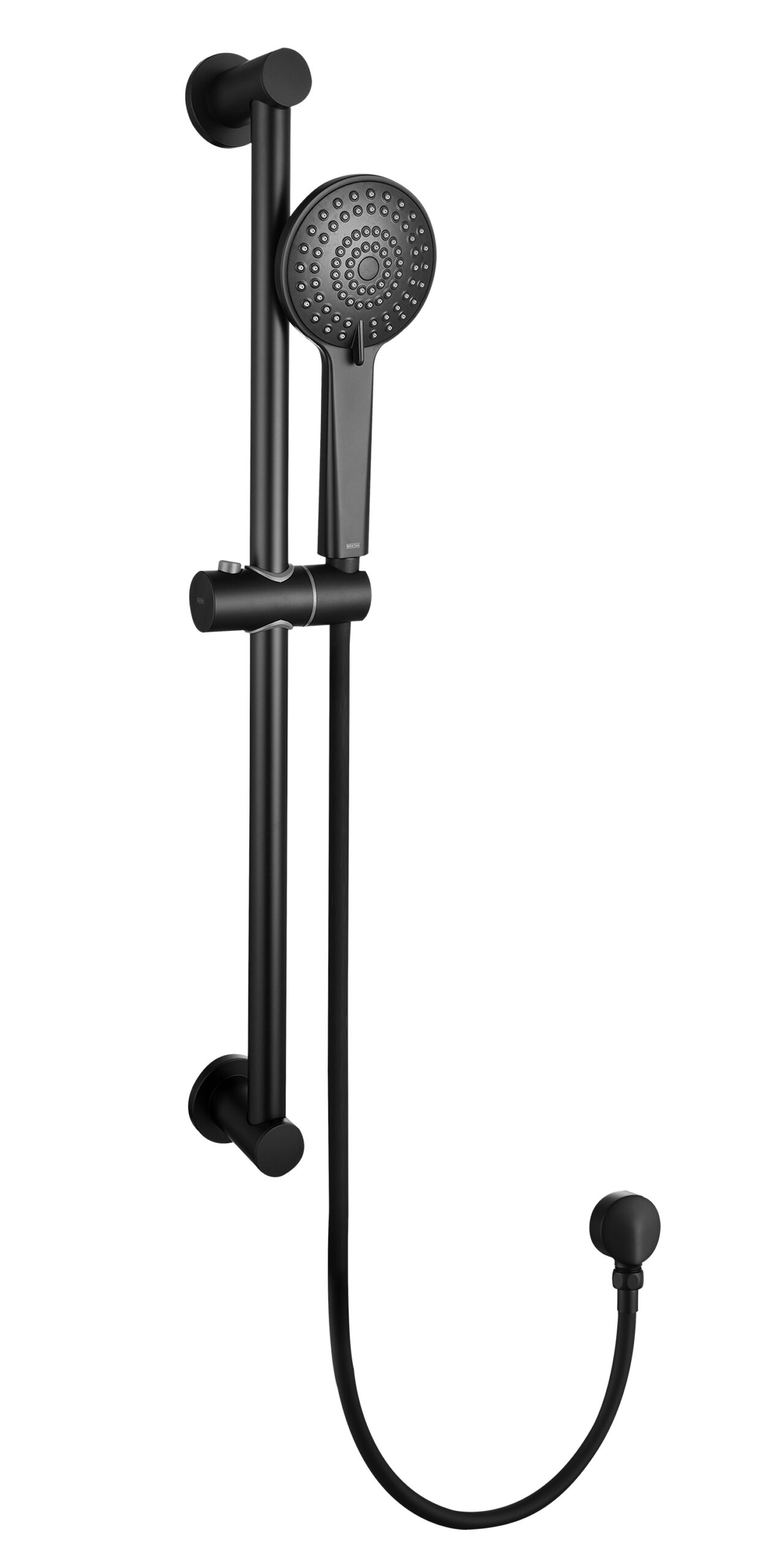 Black round Riser Rail shower Kit