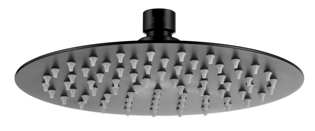 Black 200mm Round shower Head