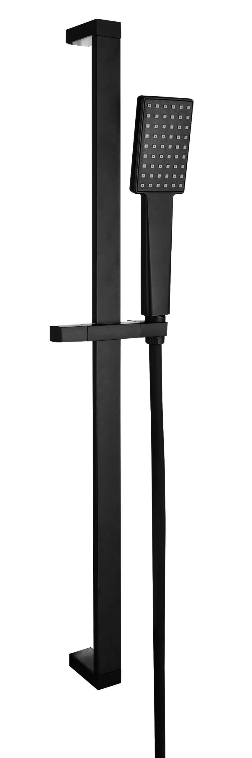 Black square Riser Rail shower Kit