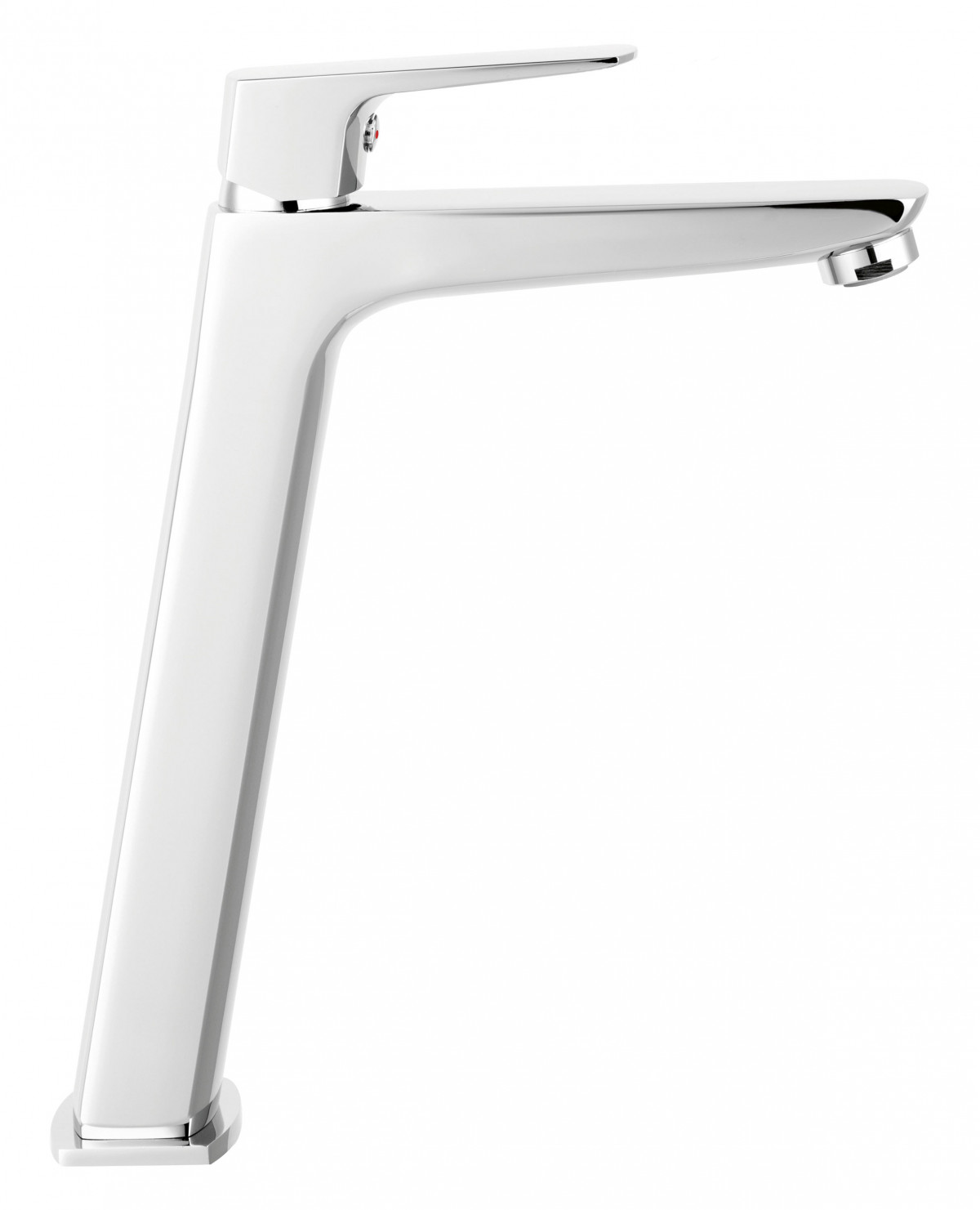 Single lever standing countertop washbasin mixer with ceramic cartridge. The product is available in black matt, black/gold, and gold gloss finish.