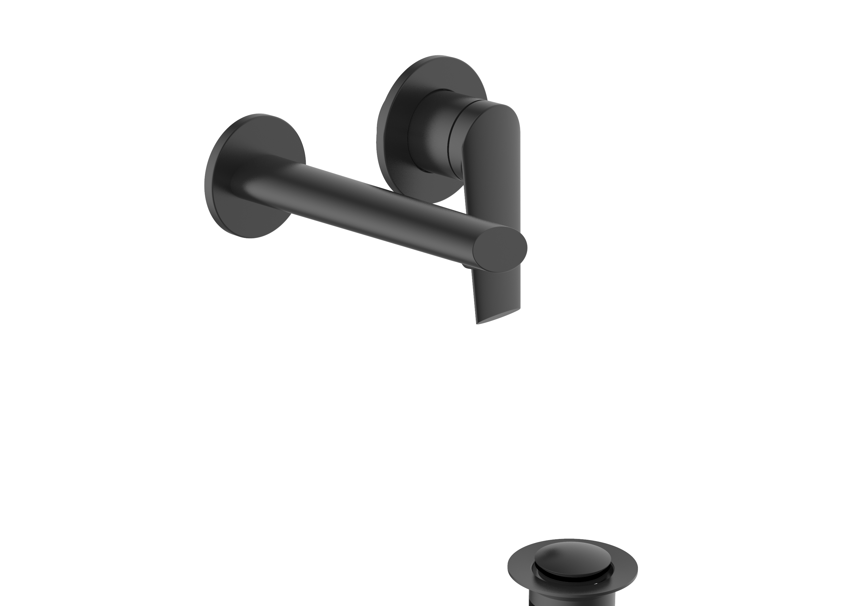 Edge Wall Mounted Basin Mixer – Matt Black