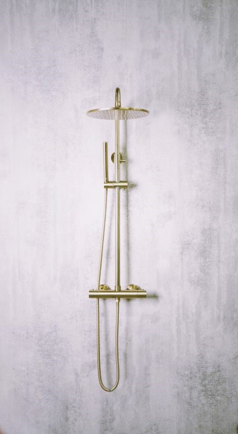 Luca Drench Shower – Brushed Brass