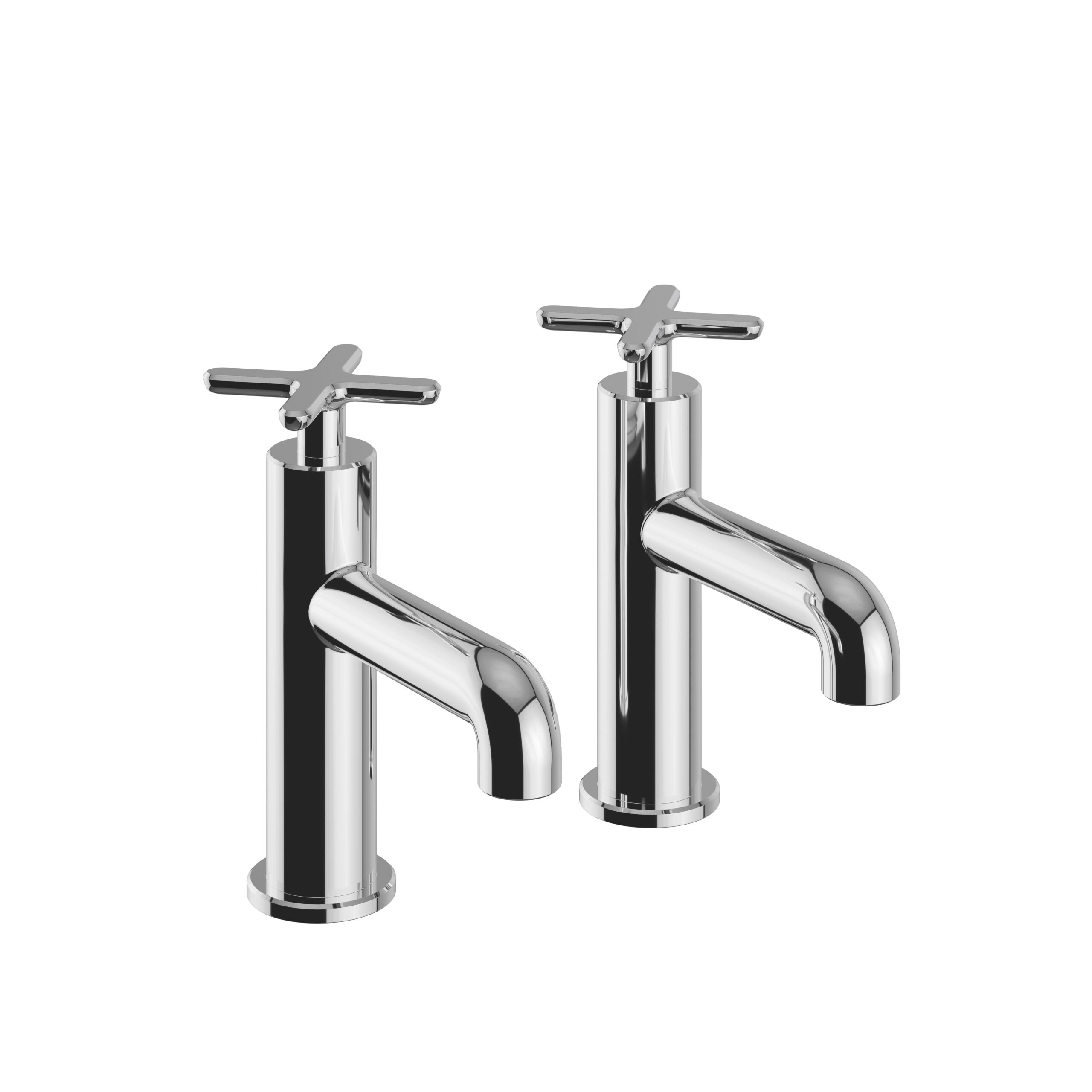 Salcombe Basin Pillar Taps Chrome