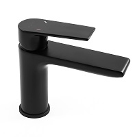 Single-lever basin mixer with aerator and flexible hoses 3/8″ >350mm.
