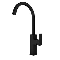 Single-lever sink mixer with aerator, swivel spout and flexible hoses 3/8″ >350mm.