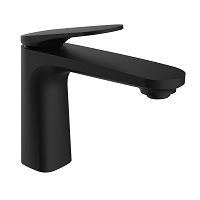 Single-lever basin mixer with aerator and flexible hoses 3/8″ >350mm.