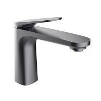 Single-lever basin mixer with aerator and flexible hoses 3/8″ >350mm.