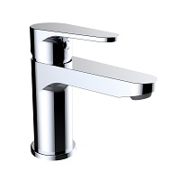 Single-lever basin mixer with aerator and flexible hoses 3/8″ >350mm.