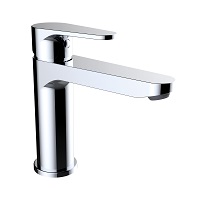 Single-lever basin mixer with aerator and flexible hoses 3/8″ >350mm.