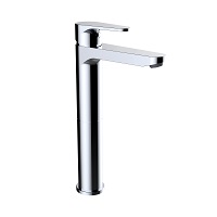 Single-lever basin mixer with aerator and flexible hoses 3/8″ >350mm.