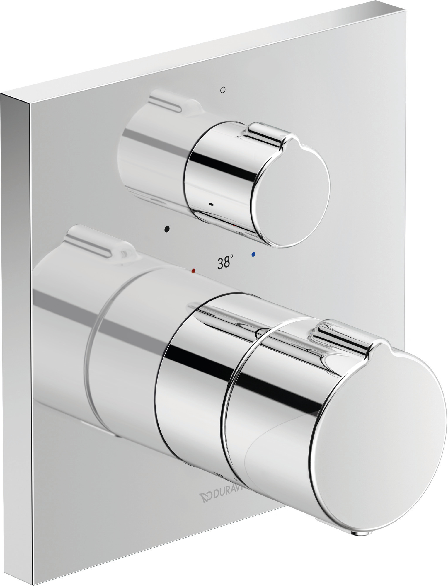 Thermostatic shower mixer concealed  square chrome