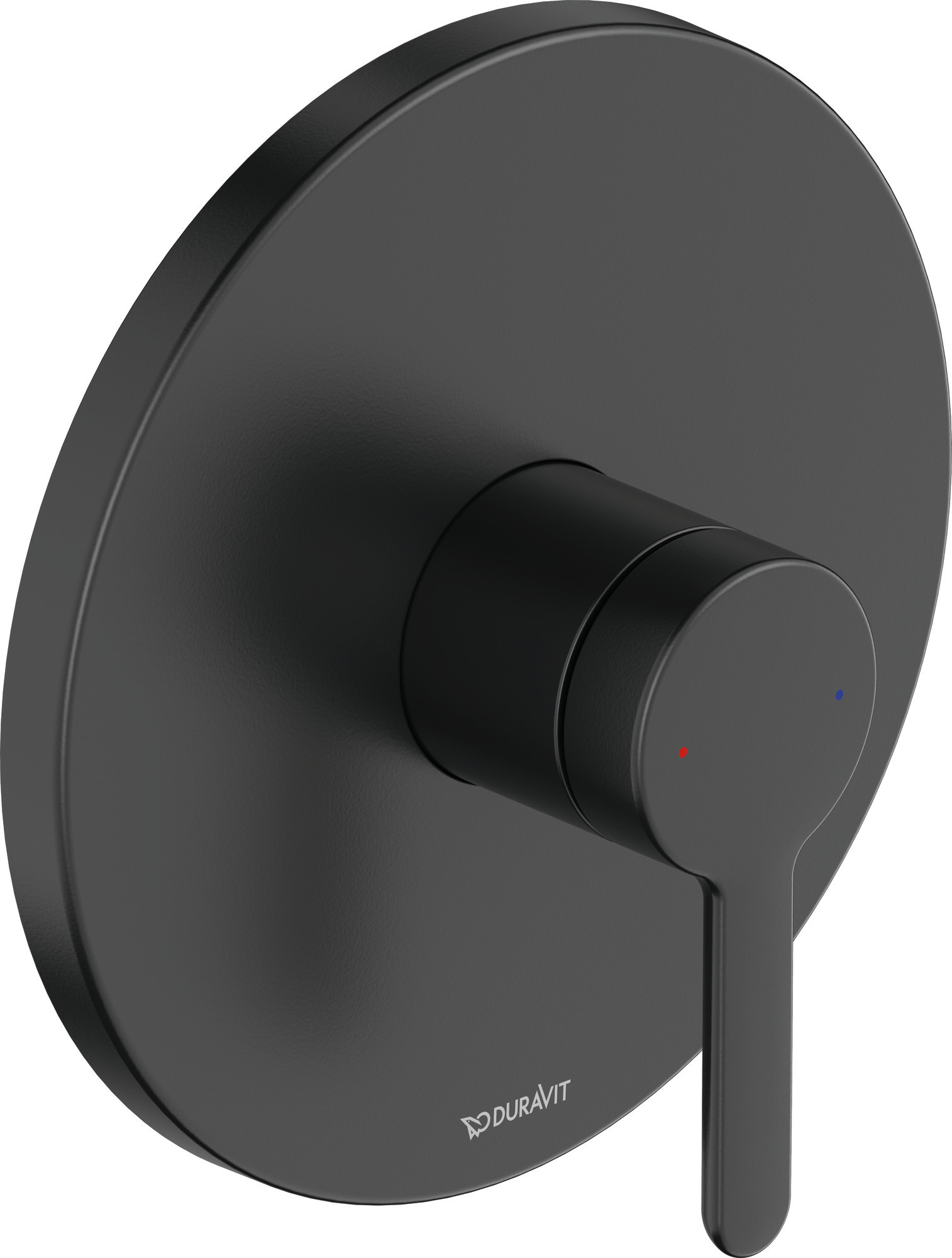 Single lever shower mixer concealed  round matt black